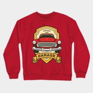 Vintage Car Garage Badge Crewneck Sweatshirt